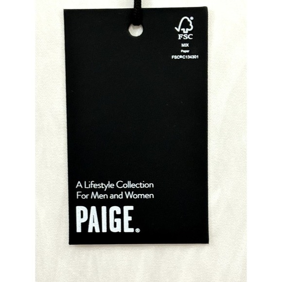 NWT Paige Dijon thong bodysuit, white, extra small, draped mock wrap front - Picture 12 of 13